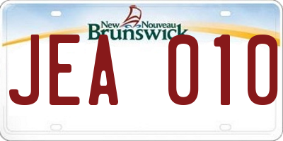 NB license plate JEA010