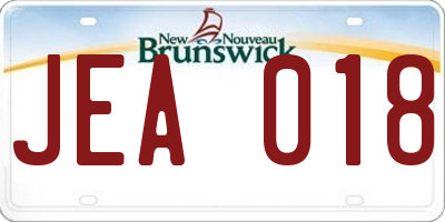 NB license plate JEA018
