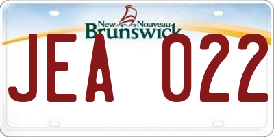 NB license plate JEA022