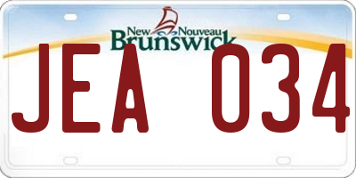 NB license plate JEA034