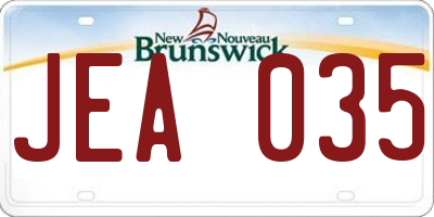 NB license plate JEA035