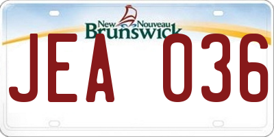 NB license plate JEA036