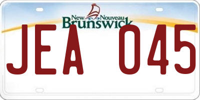 NB license plate JEA045