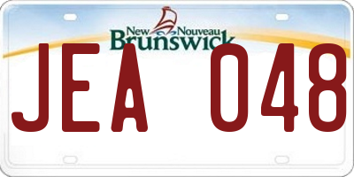 NB license plate JEA048