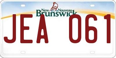 NB license plate JEA061