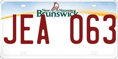 NB license plate JEA063