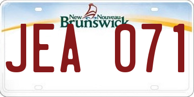 NB license plate JEA071