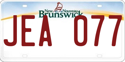 NB license plate JEA077