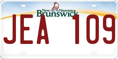 NB license plate JEA109
