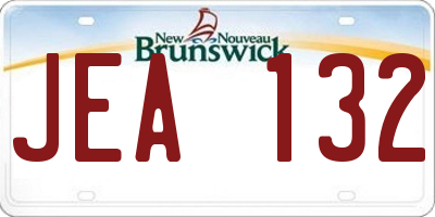NB license plate JEA132