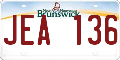 NB license plate JEA136