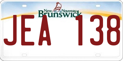 NB license plate JEA138