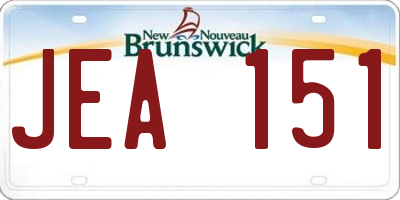 NB license plate JEA151