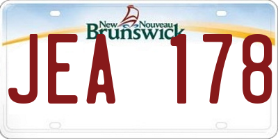 NB license plate JEA178