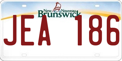 NB license plate JEA186