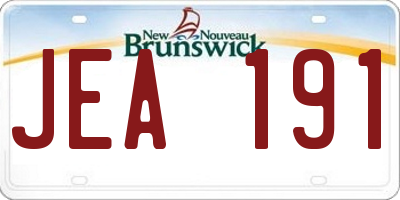 NB license plate JEA191