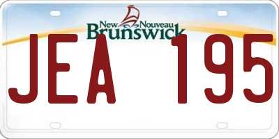 NB license plate JEA195