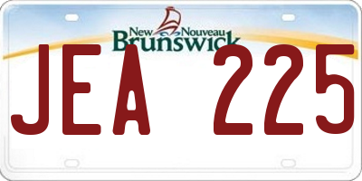 NB license plate JEA225