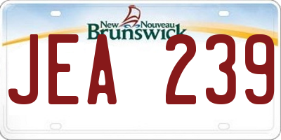 NB license plate JEA239