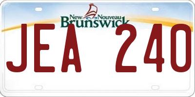 NB license plate JEA240