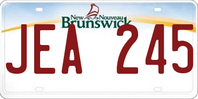 NB license plate JEA245
