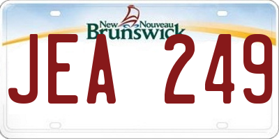 NB license plate JEA249