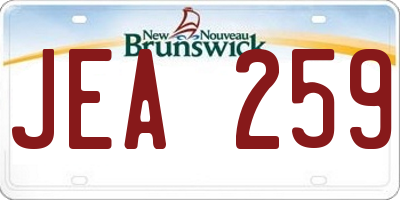 NB license plate JEA259