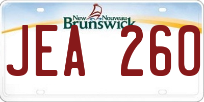 NB license plate JEA260
