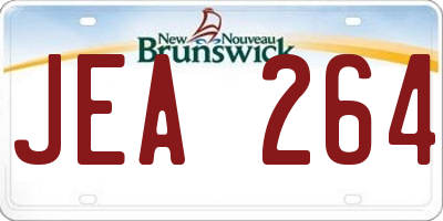 NB license plate JEA264