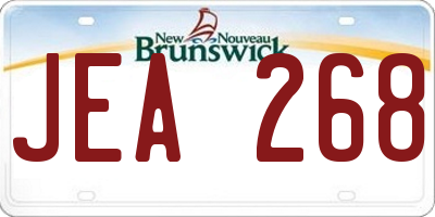 NB license plate JEA268