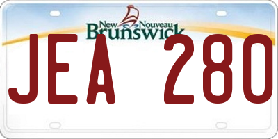 NB license plate JEA280