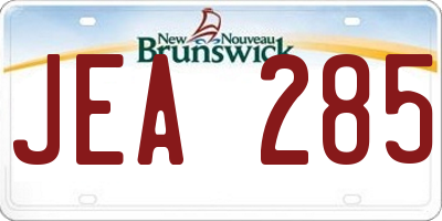 NB license plate JEA285