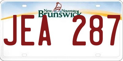 NB license plate JEA287