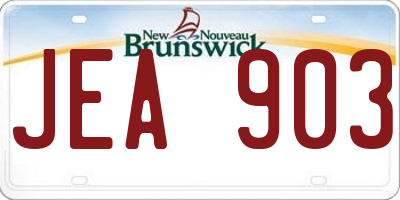 NB license plate JEA903