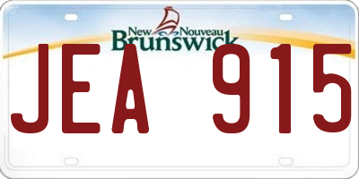 NB license plate JEA915