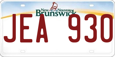 NB license plate JEA930