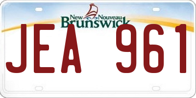 NB license plate JEA961