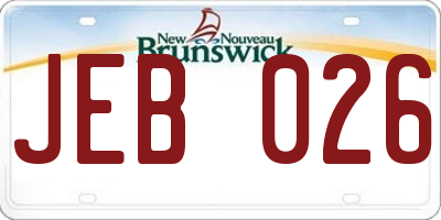 NB license plate JEB026