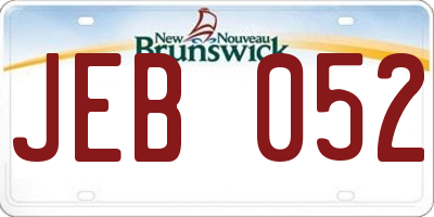 NB license plate JEB052