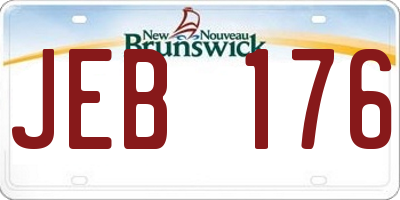 NB license plate JEB176