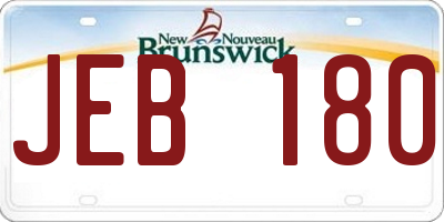 NB license plate JEB180