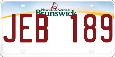 NB license plate JEB189