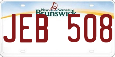 NB license plate JEB508