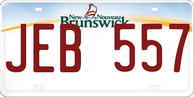 NB license plate JEB557