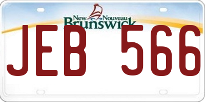 NB license plate JEB566