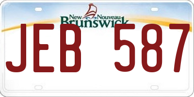 NB license plate JEB587