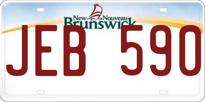 NB license plate JEB590