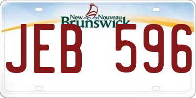 NB license plate JEB596