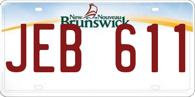 NB license plate JEB611