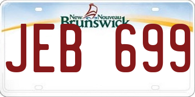 NB license plate JEB699